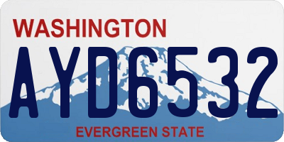WA license plate AYD6532