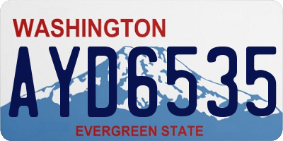 WA license plate AYD6535