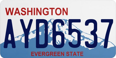 WA license plate AYD6537