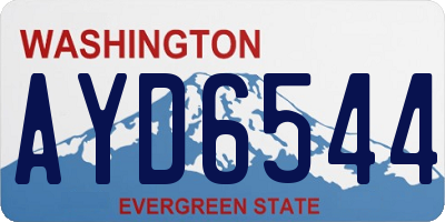 WA license plate AYD6544