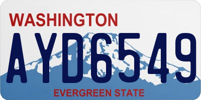 WA license plate AYD6549