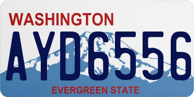 WA license plate AYD6556