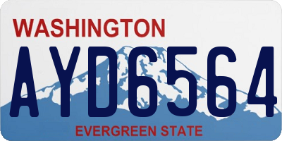 WA license plate AYD6564