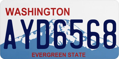 WA license plate AYD6568