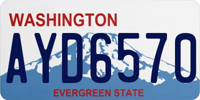 WA license plate AYD6570