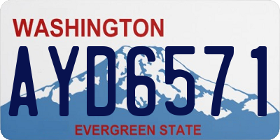 WA license plate AYD6571