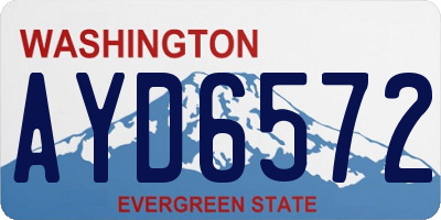 WA license plate AYD6572