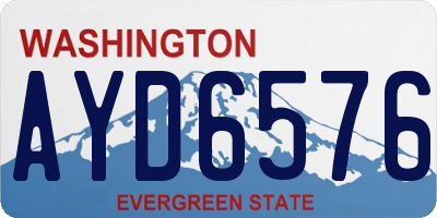 WA license plate AYD6576