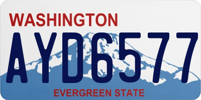 WA license plate AYD6577
