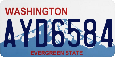 WA license plate AYD6584