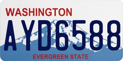 WA license plate AYD6588