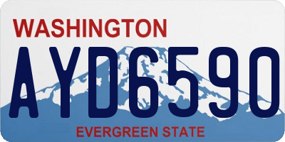 WA license plate AYD6590