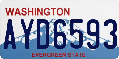 WA license plate AYD6593