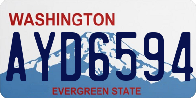 WA license plate AYD6594