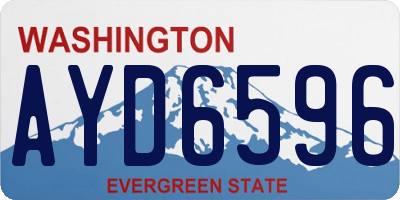 WA license plate AYD6596