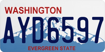 WA license plate AYD6597