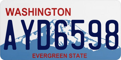 WA license plate AYD6598
