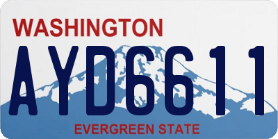 WA license plate AYD6611