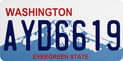 WA license plate AYD6619