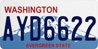 WA license plate AYD6622