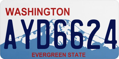 WA license plate AYD6624