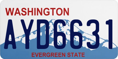 WA license plate AYD6631