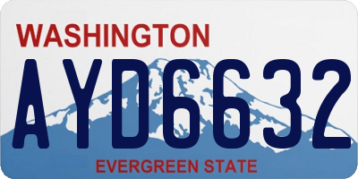 WA license plate AYD6632