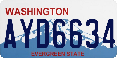 WA license plate AYD6634