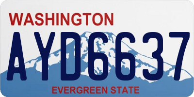 WA license plate AYD6637