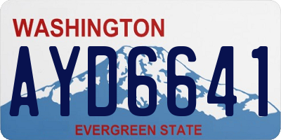 WA license plate AYD6641