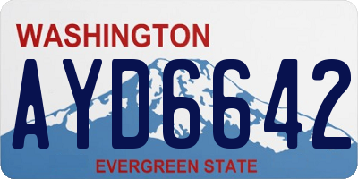 WA license plate AYD6642