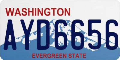WA license plate AYD6656