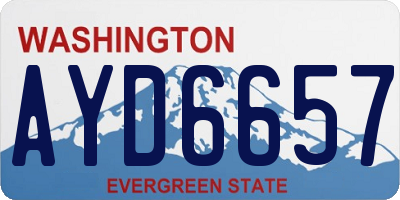 WA license plate AYD6657