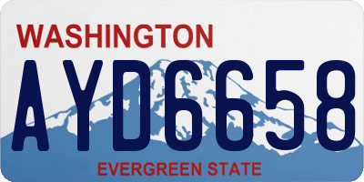 WA license plate AYD6658