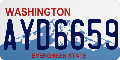 WA license plate AYD6659