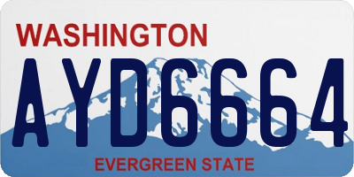 WA license plate AYD6664