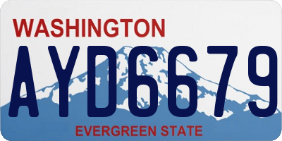 WA license plate AYD6679