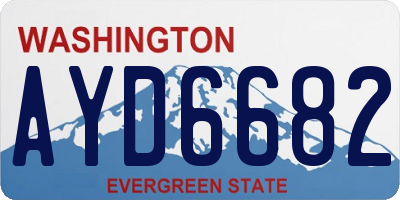 WA license plate AYD6682