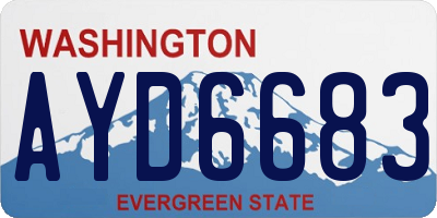 WA license plate AYD6683