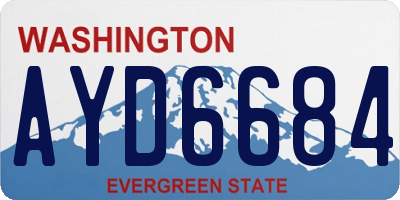 WA license plate AYD6684