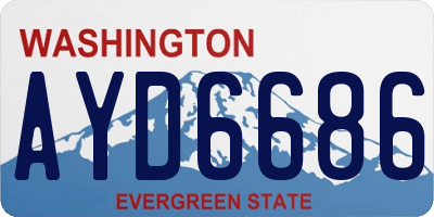 WA license plate AYD6686