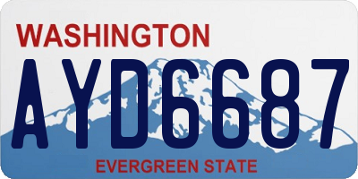 WA license plate AYD6687