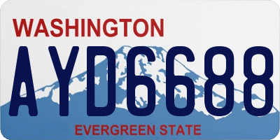 WA license plate AYD6688