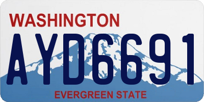 WA license plate AYD6691