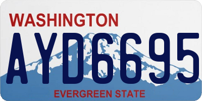 WA license plate AYD6695