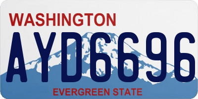 WA license plate AYD6696