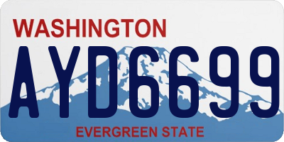 WA license plate AYD6699