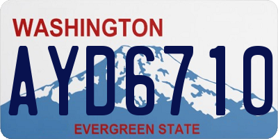 WA license plate AYD6710