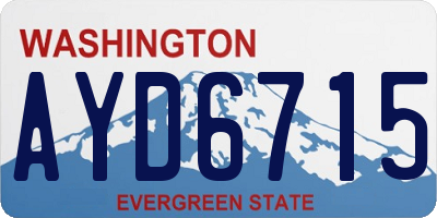WA license plate AYD6715