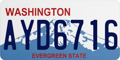 WA license plate AYD6716